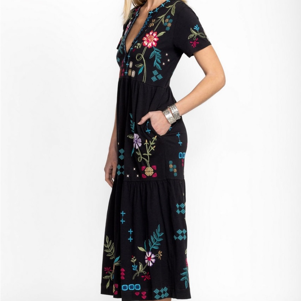 Johnny Was Knit dress with embroidery